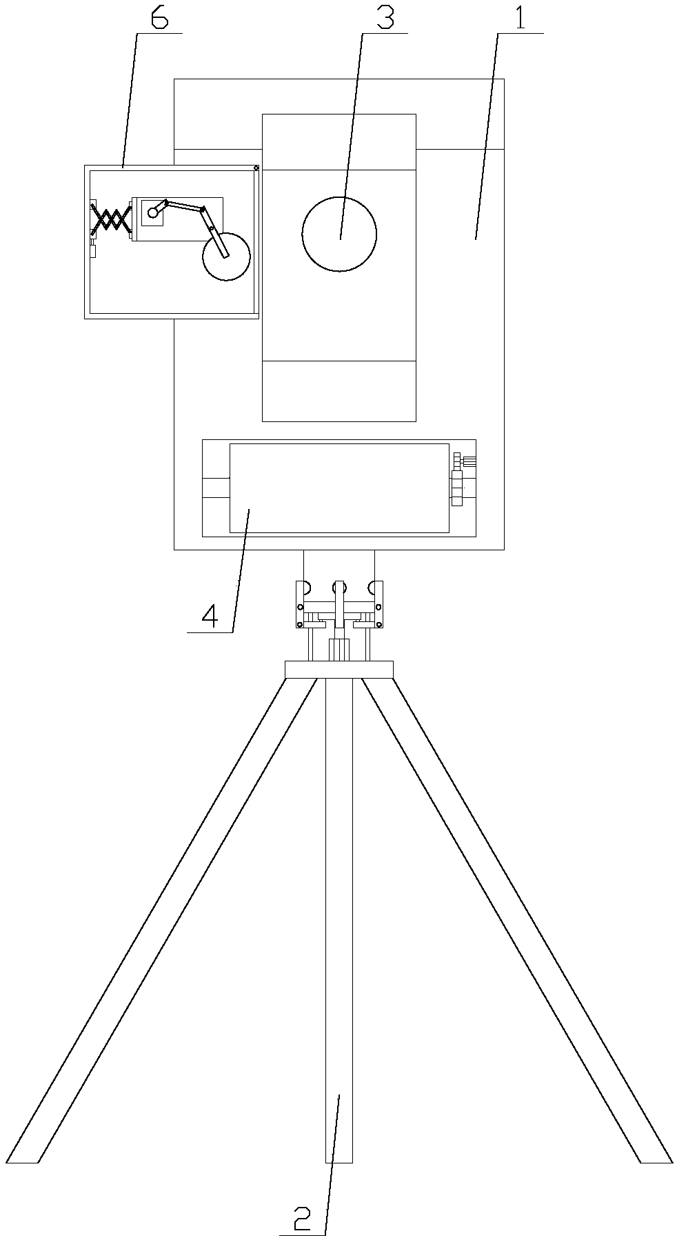 Intelligent total station capable of mounting and dismounting conveniently for tunnel monitoring