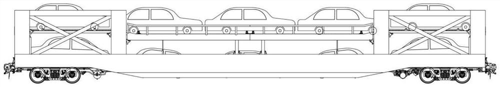 Detachable automobile and container dual-purpose railway transport vehicle