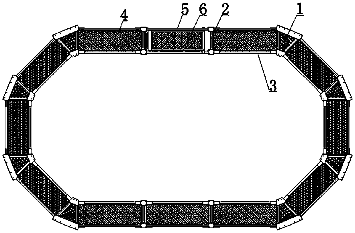 Goods shelf type pier body outer scaffold