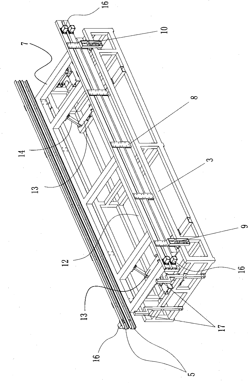 Material loading frame of welding machine