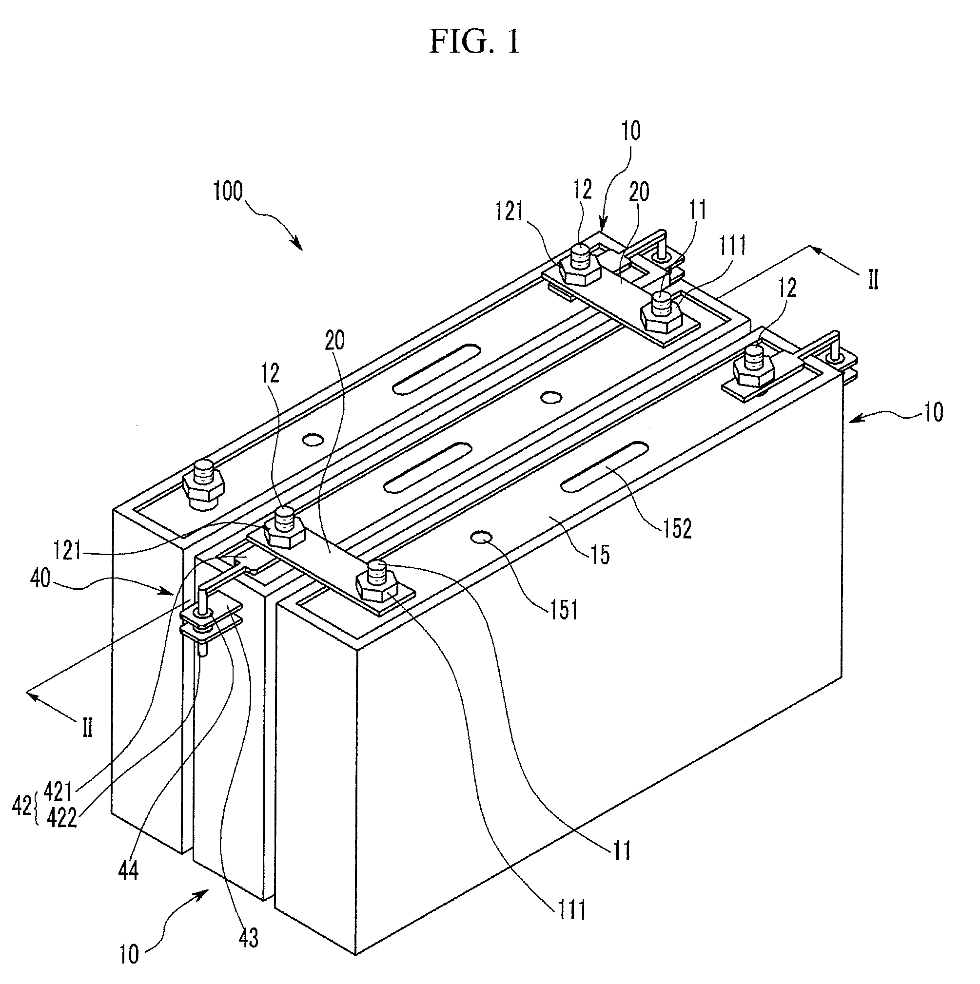 Rechargeable battery and module thereof