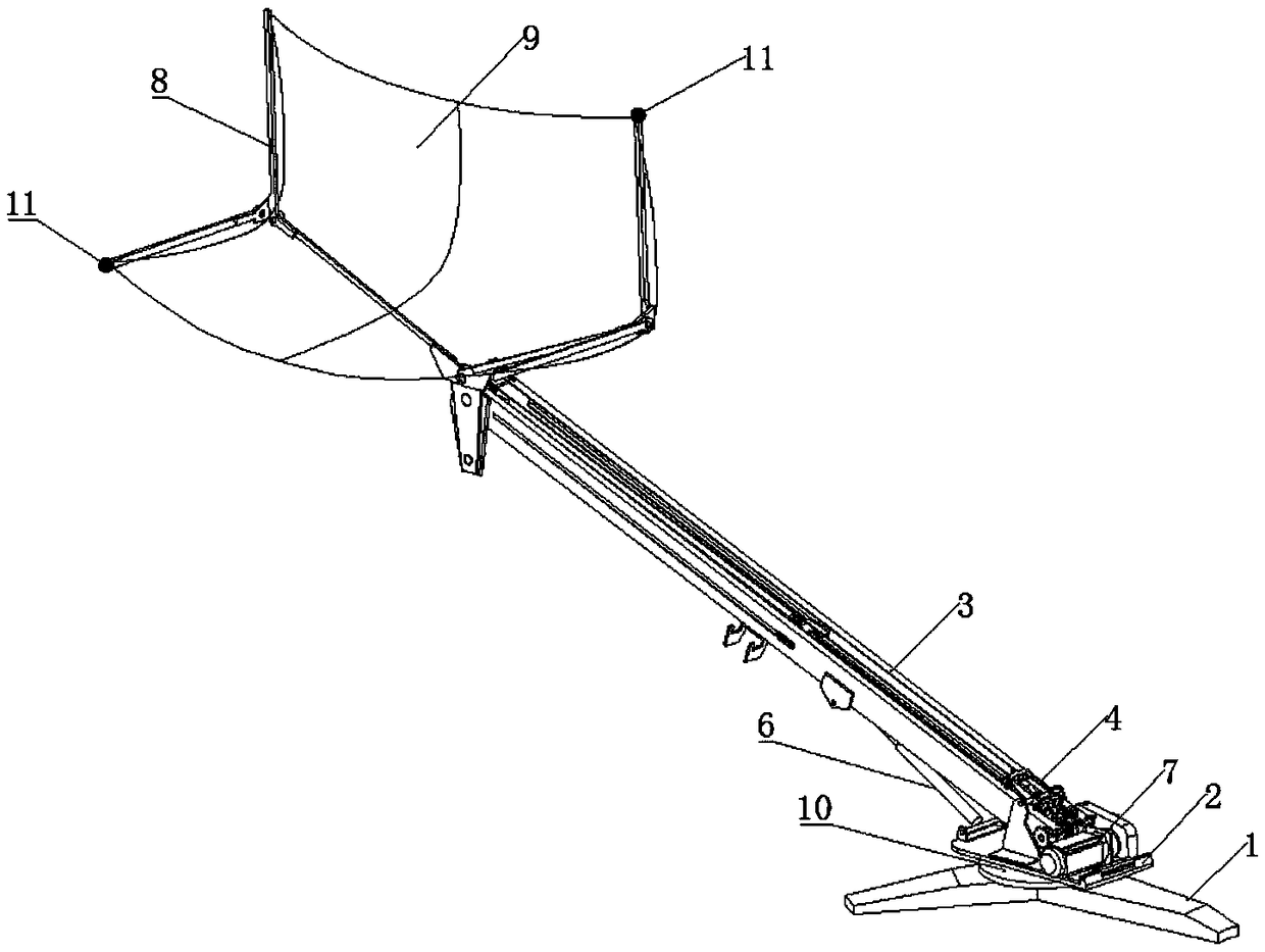 An integrated ejection/recovery device of a shipborne unmanned aerial vehicle