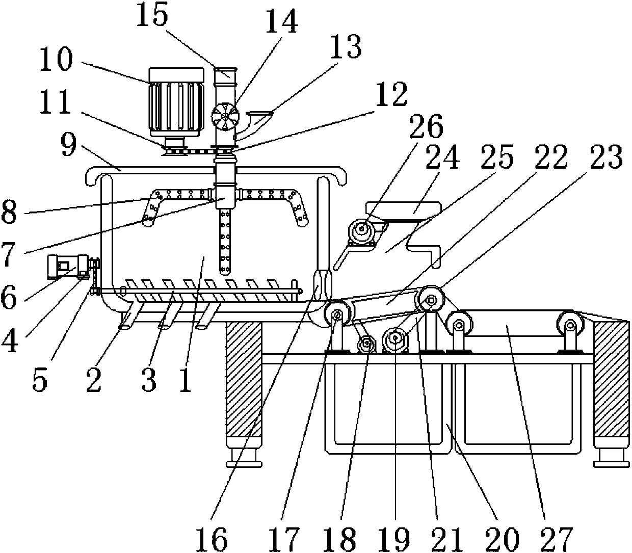 Corn kernel processing impurity removing machine