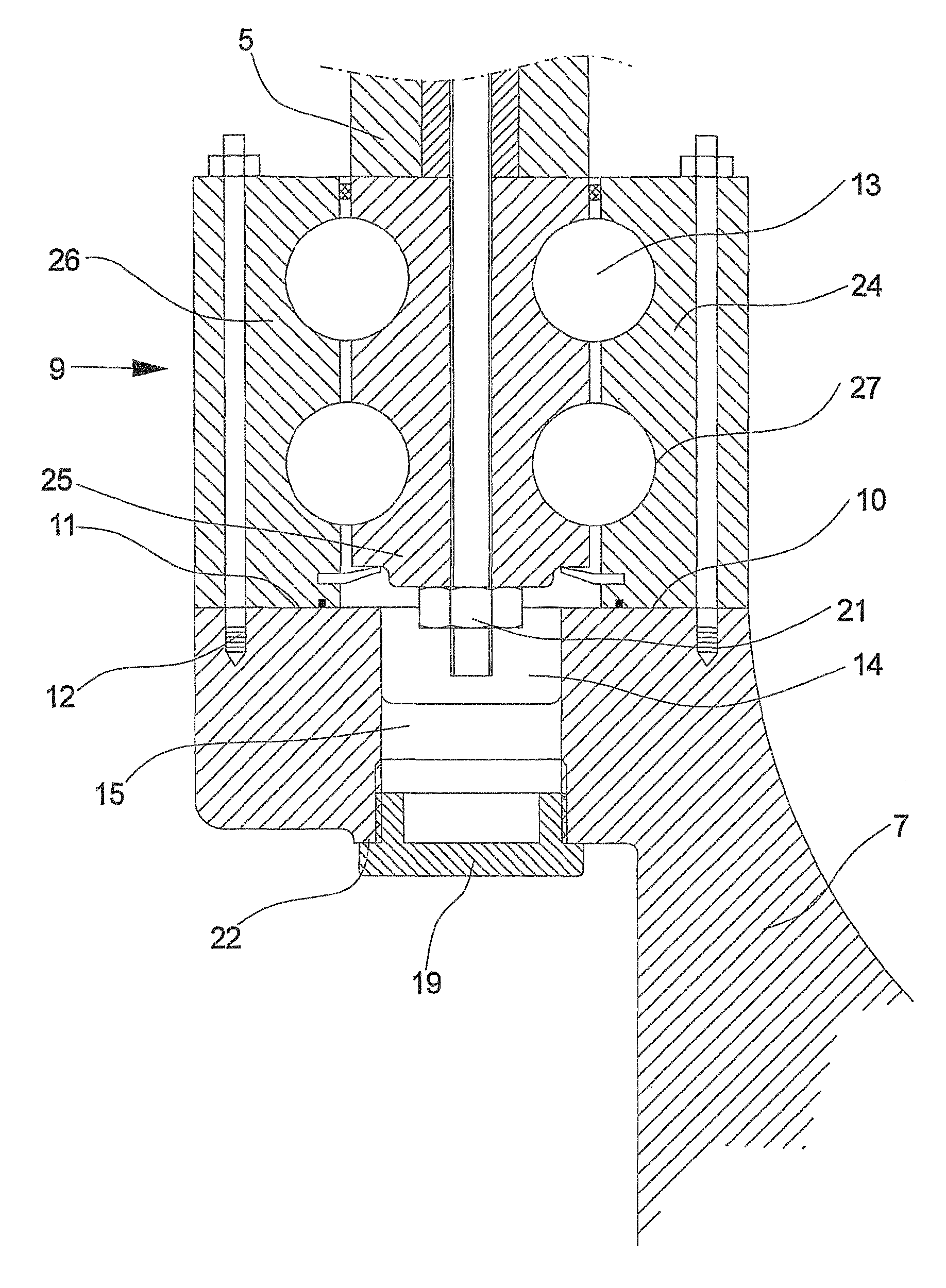 Wind turbine, a hub for a wind turbine and use hereof