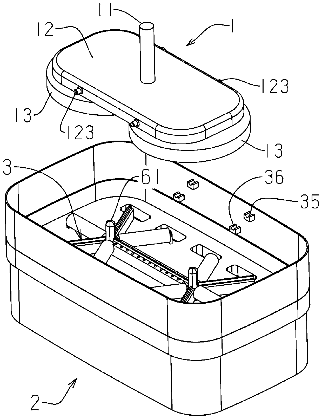 Electric mop cleaning tool capable of realizing flushing type dirt cleaning and separation