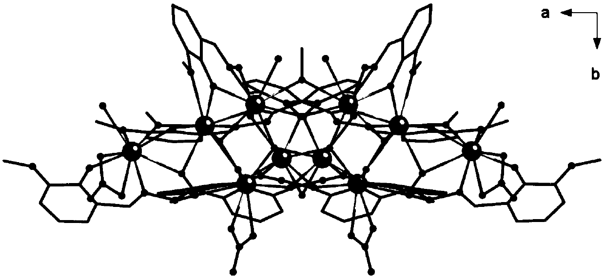 Ten-core dysprosium cluster compound single-molecular magnet and preparation method thereof