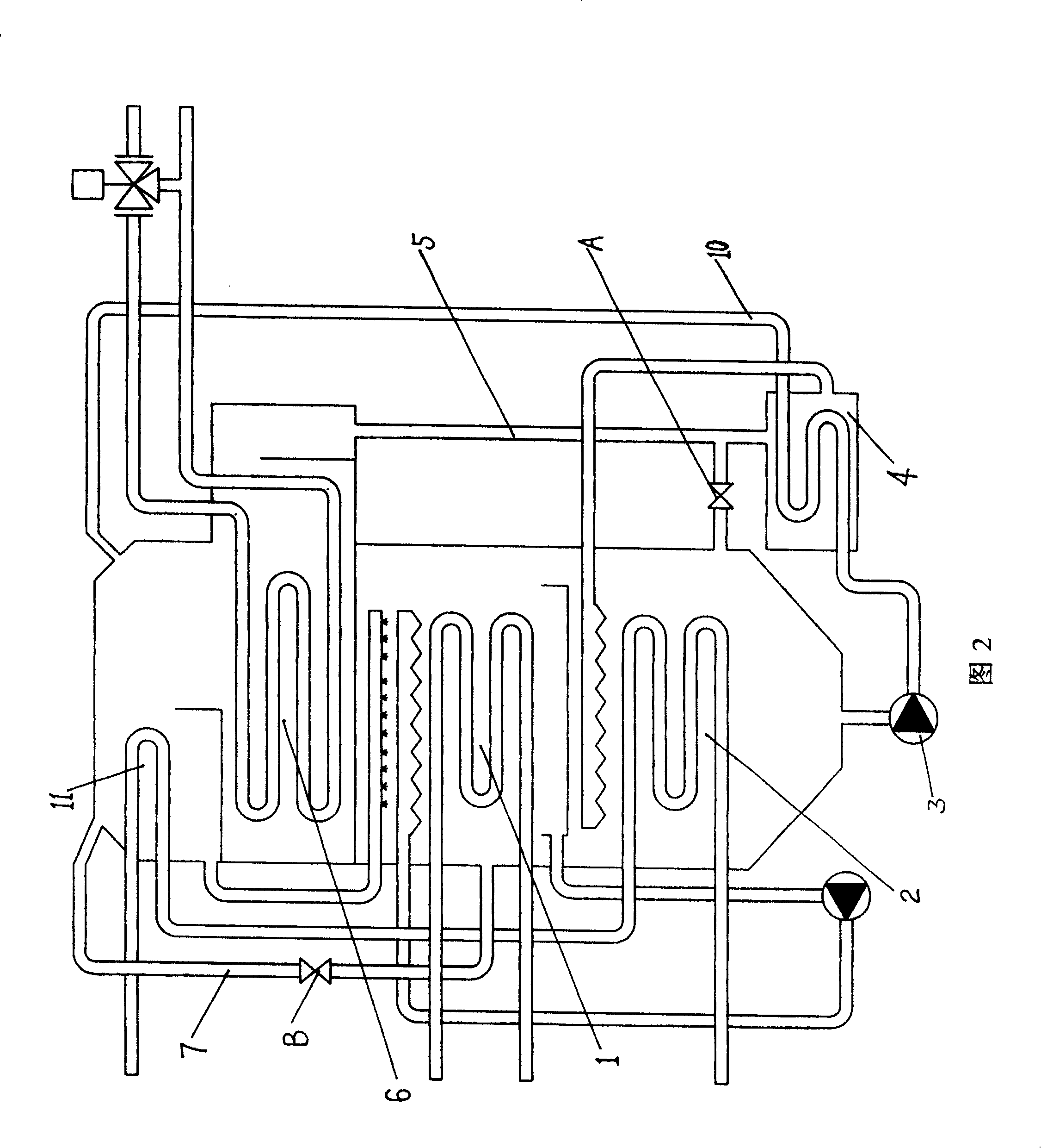 Steam or hot water type lithium bromide absorption cooling and warming water machine