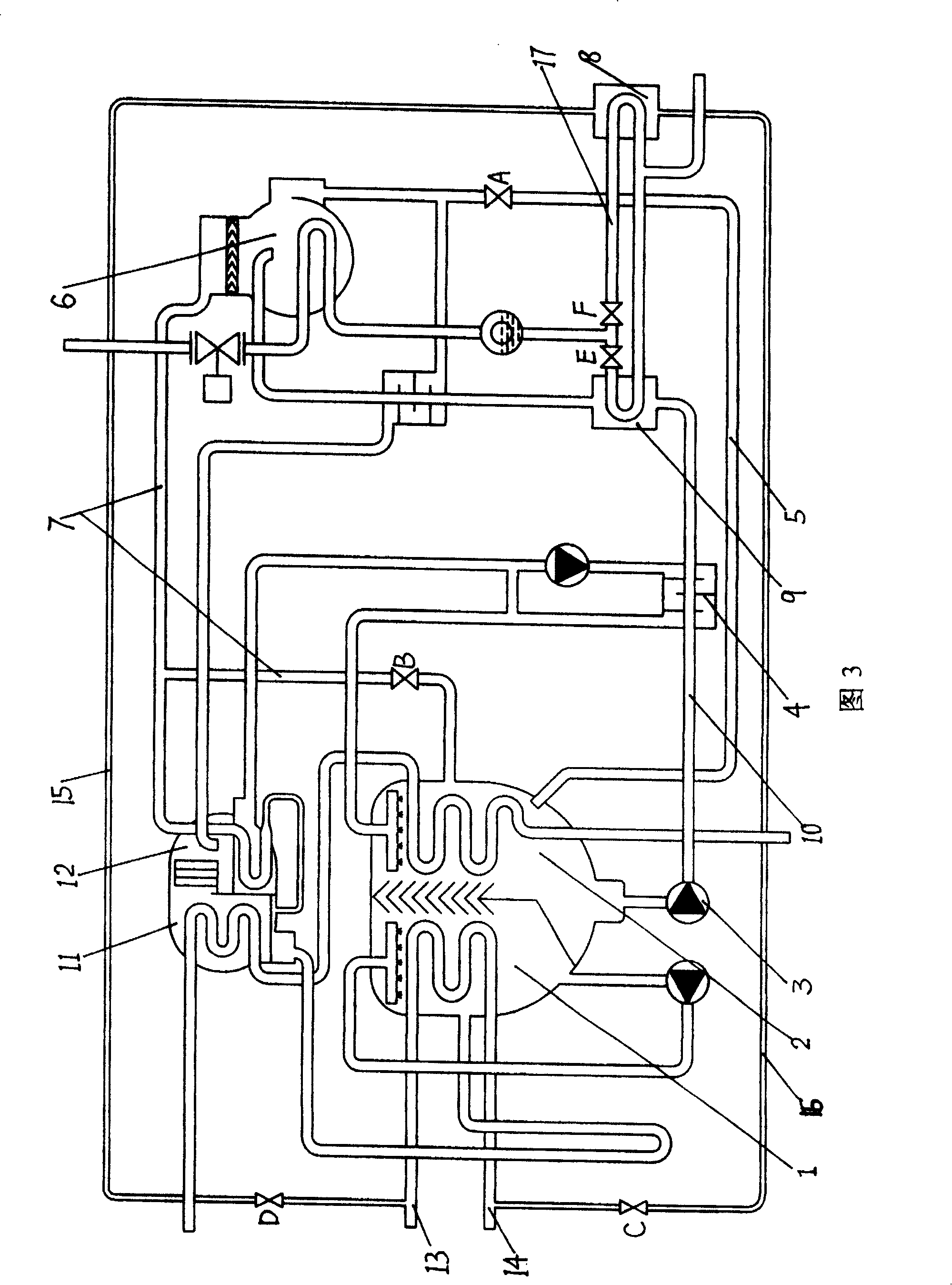 Steam or hot water type lithium bromide absorption cooling and warming water machine