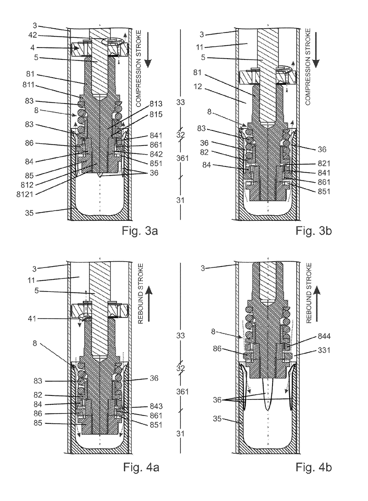 Hydraulic damper with a hydraulic stop arrangement