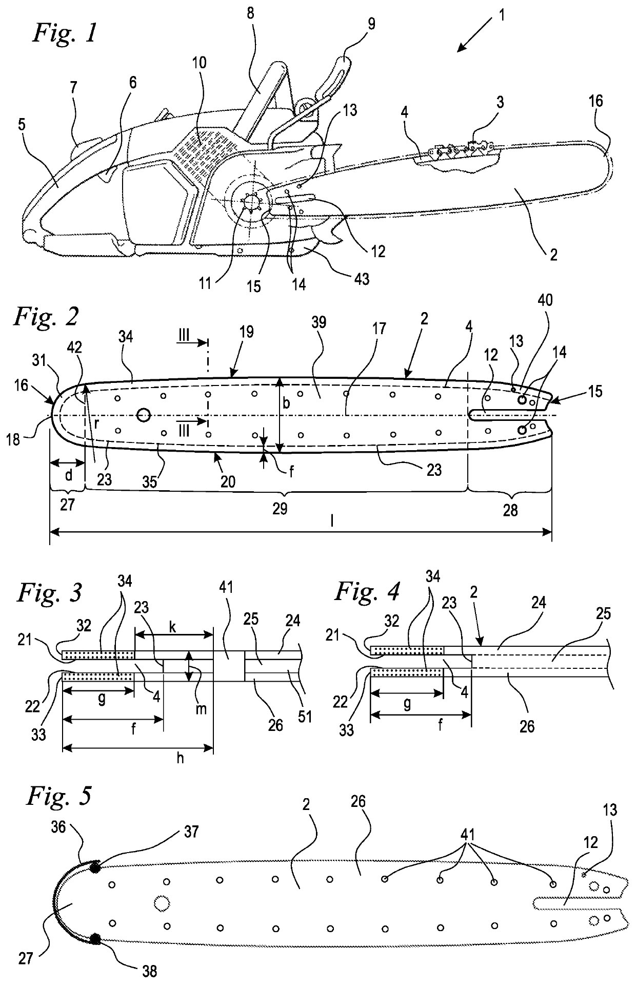 Guide bar for a motor chainsaw and method for producing a guide bar