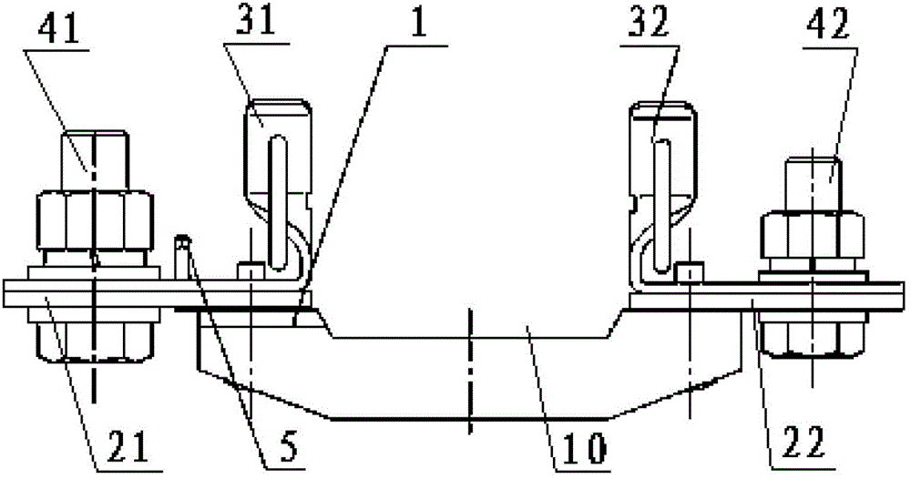 Fuse protector base seat of direct-current low-voltage fuse link