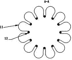 Umbrella unfolding type airship air bag