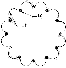 Umbrella unfolding type airship air bag