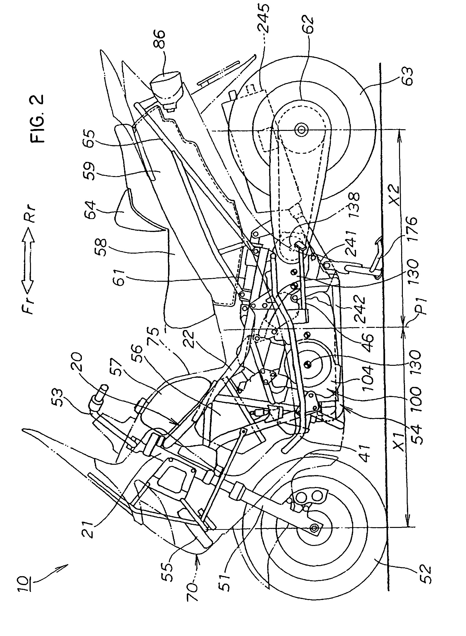 Rear cushion installation structure of low floor type vehicle