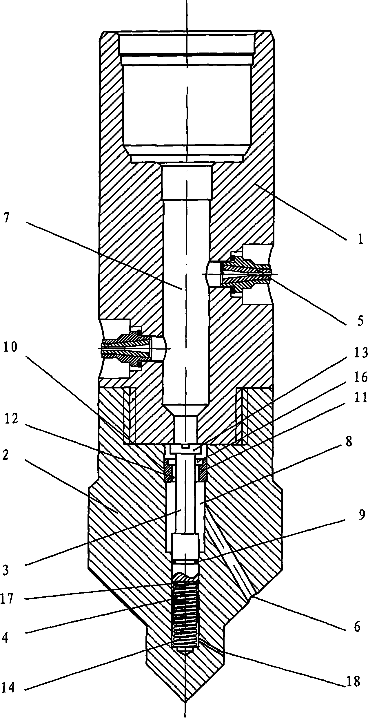 Drilling, spraying, injection integral enlarging anchor rod construction method