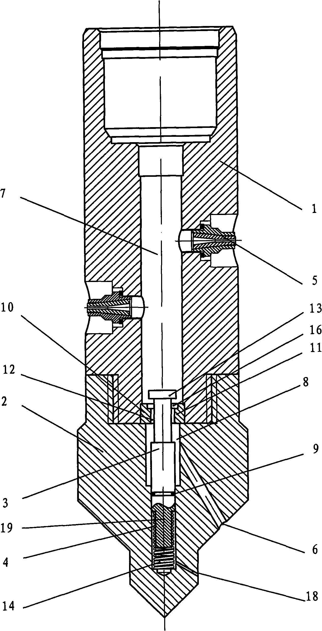 Drilling, spraying, injection integral enlarging anchor rod construction method