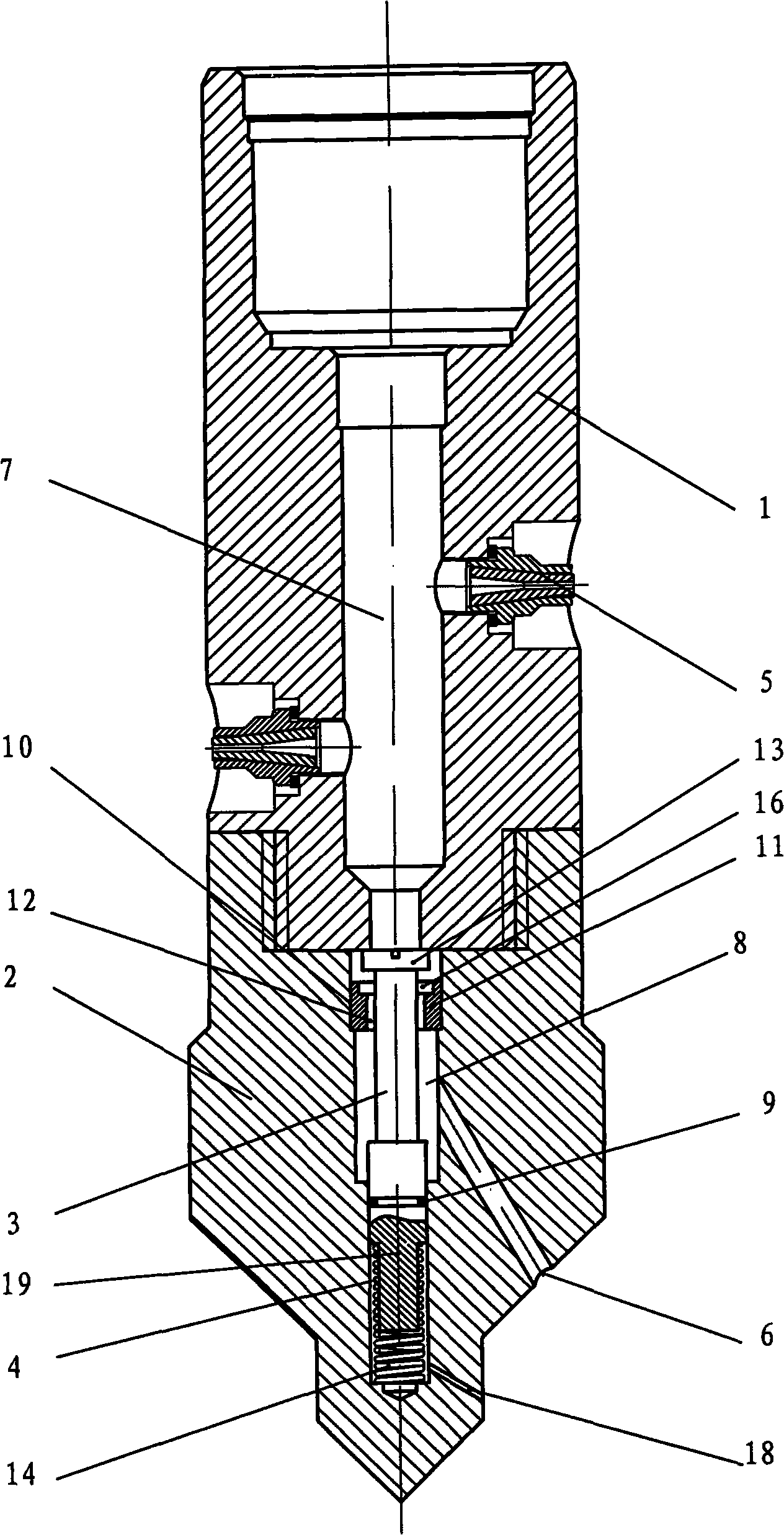 Drilling, spraying, injection integral enlarging anchor rod construction method