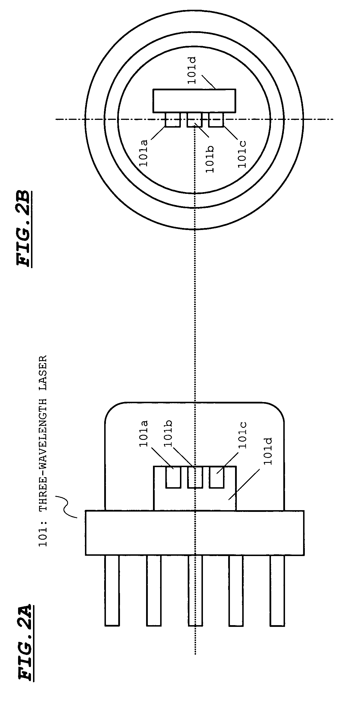 Optical pickup device capable of handling a plurality of laser light beams having different wavelengths