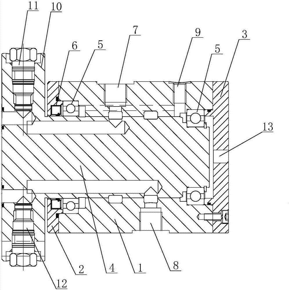 Rotating joint with hydraulic self-locking function