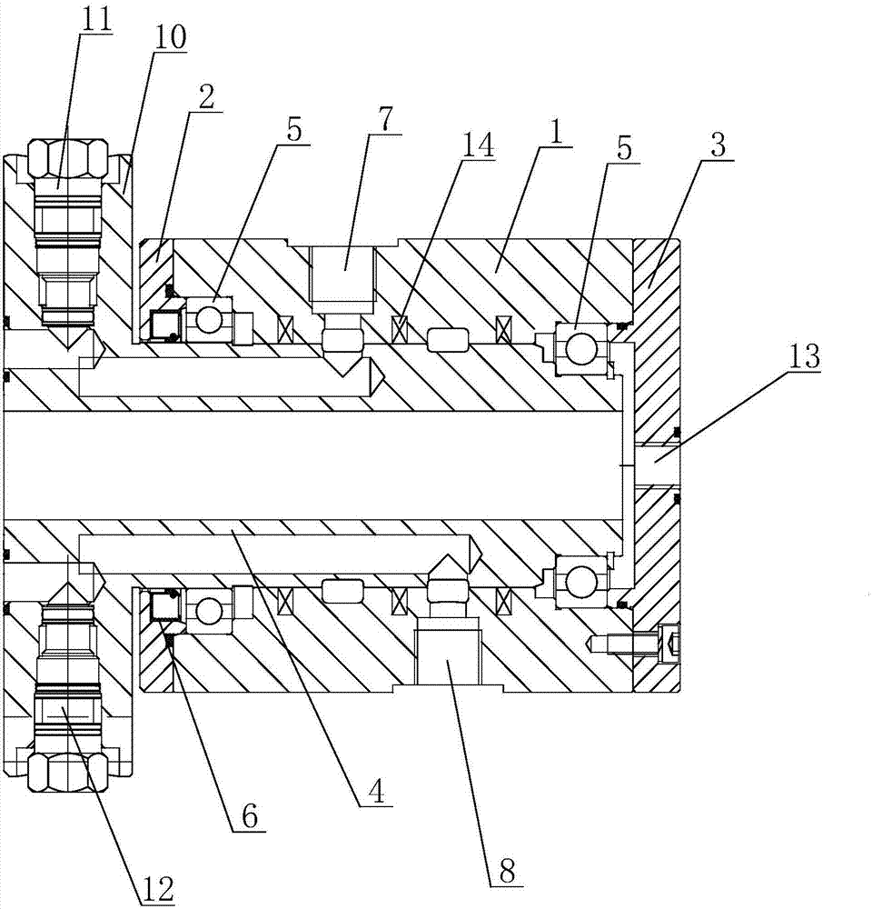 Rotating joint with hydraulic self-locking function