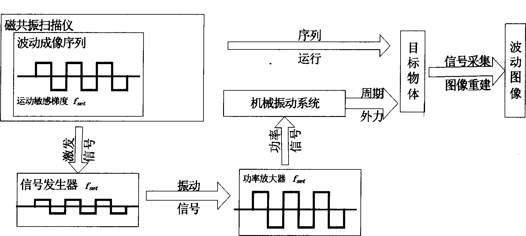 Stable-state front mechanical transverse wave imaging method for magnet resonance elastic diagram technology