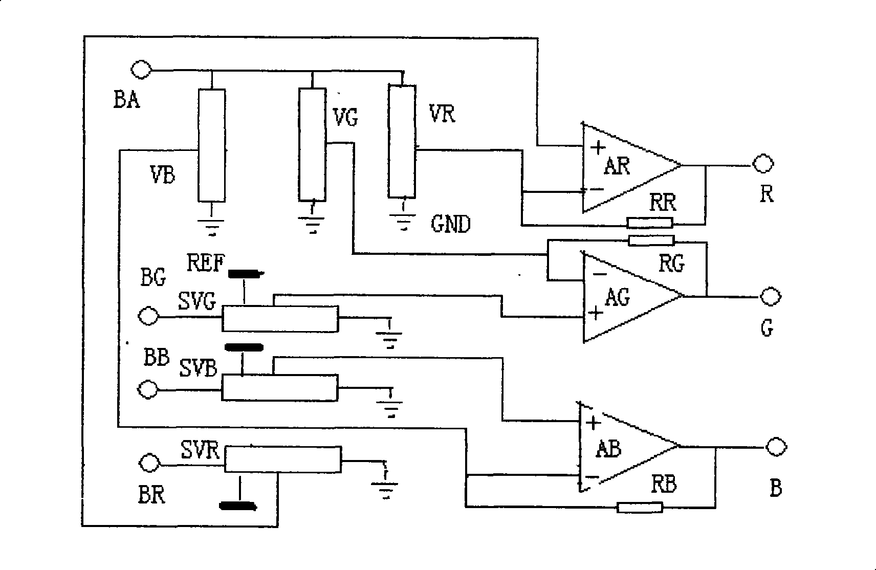 Driving device of emotional control of LED light color and brightness change