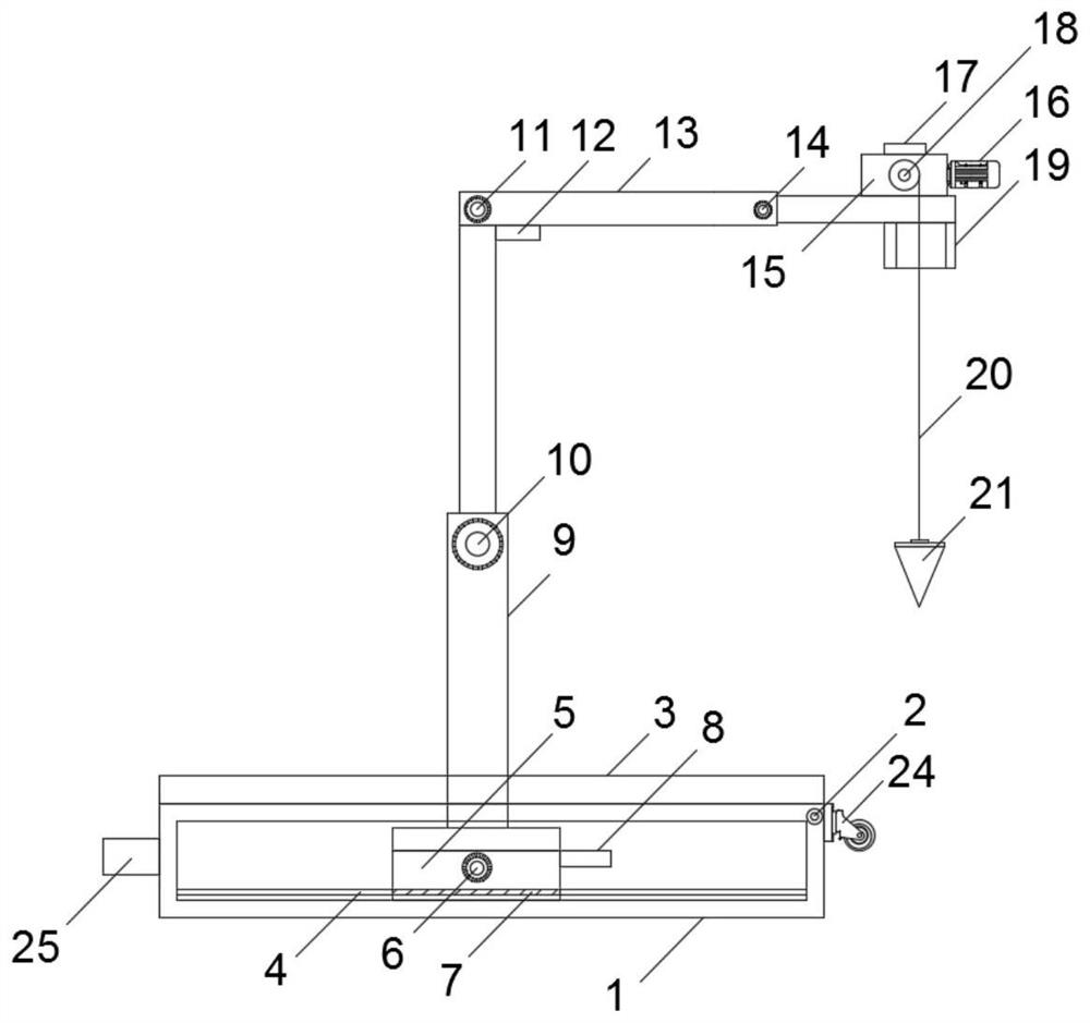 Constructional engineering perpendicularity detection device convenient to move based on constructional engineering