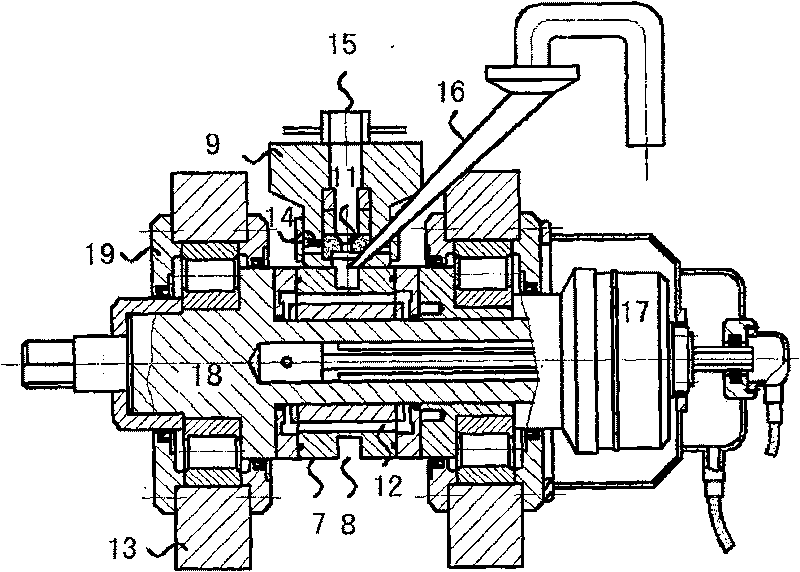 Aluminium magnesium alloy and its composite material continuously concreting and forming integrative device