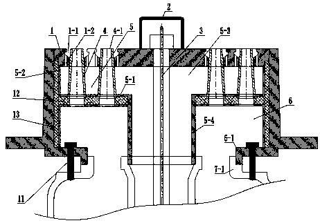 Burner for outputing thick and thin premixed gas by using small fire holes and conical tubular fire holes