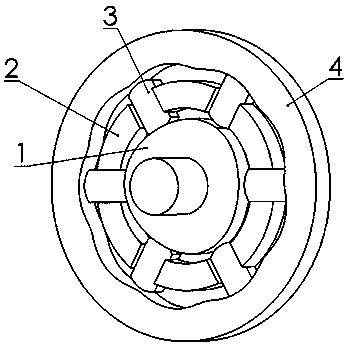 Cosine shock wave push rod movable teeth transmission device