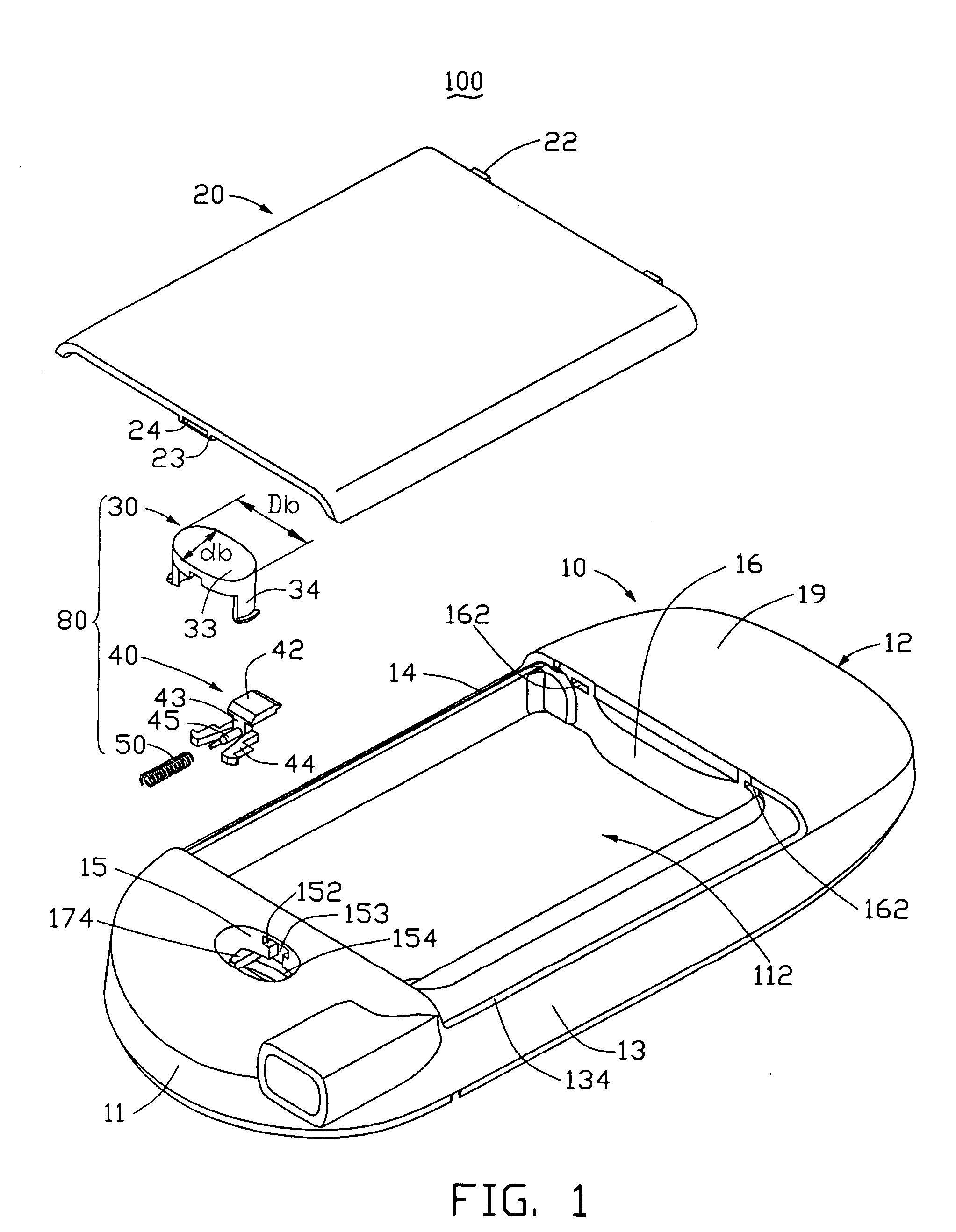 Battery cover latching assembly for portable electronic device