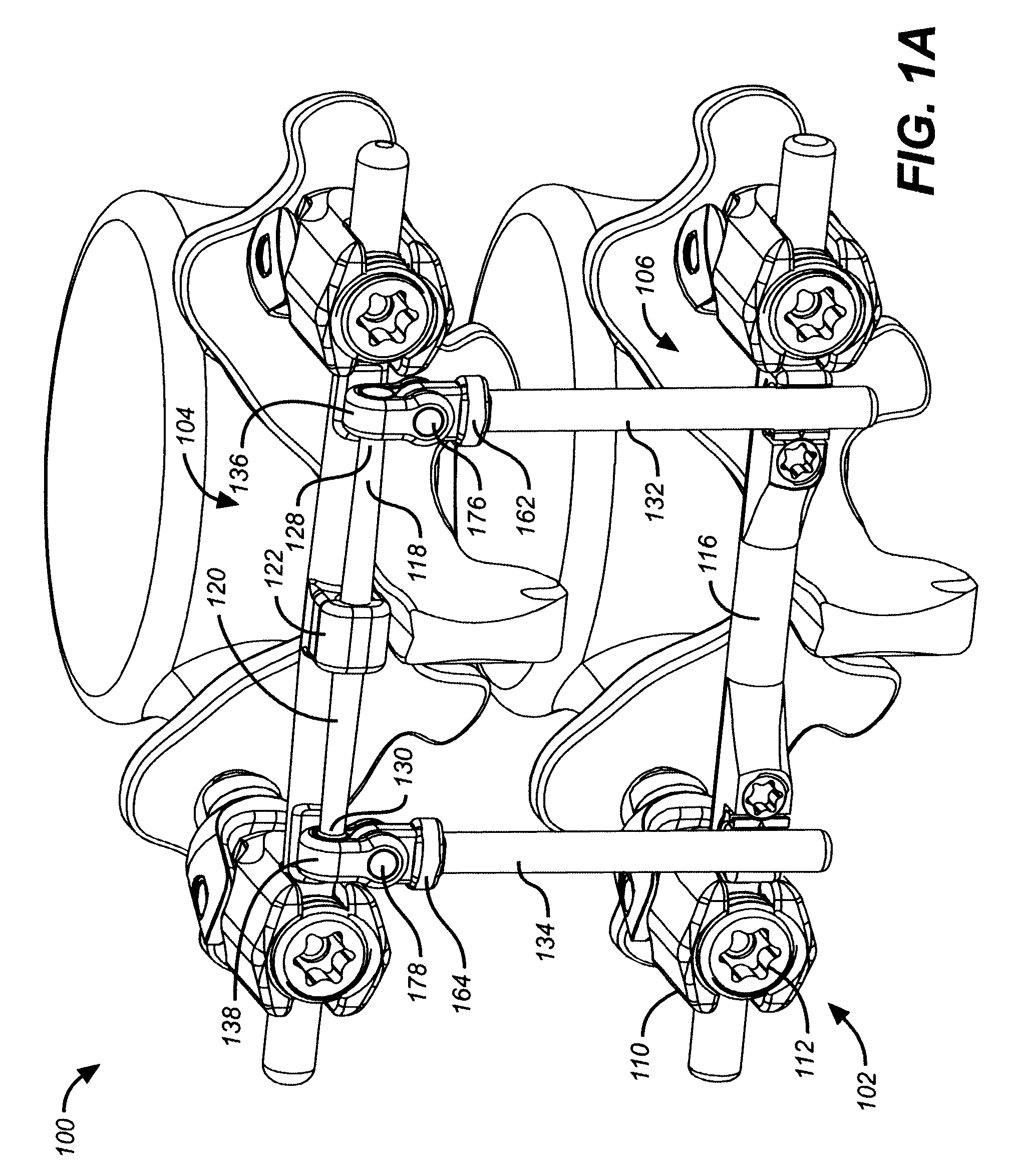 Shaped horizontal rod for dynamic stabilization and motion preservation spinal implantation system and method