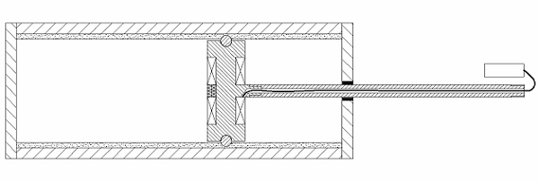 Single-rod magnetorheological elastomer damper