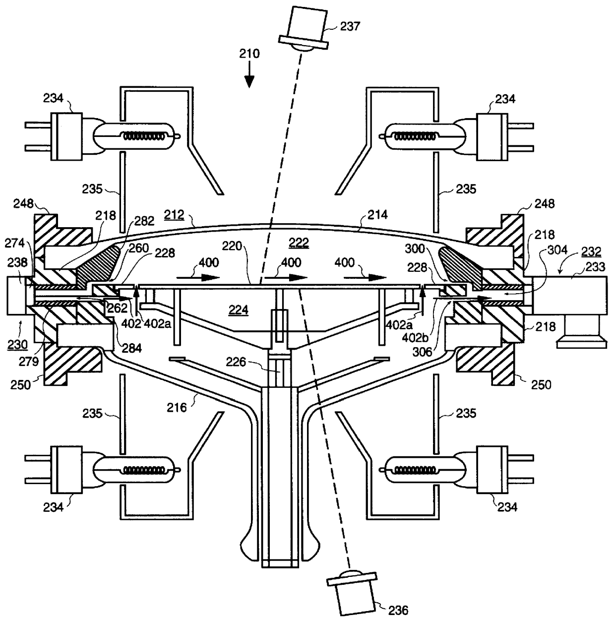 Method for heating exhaust gas in a substrate reactor