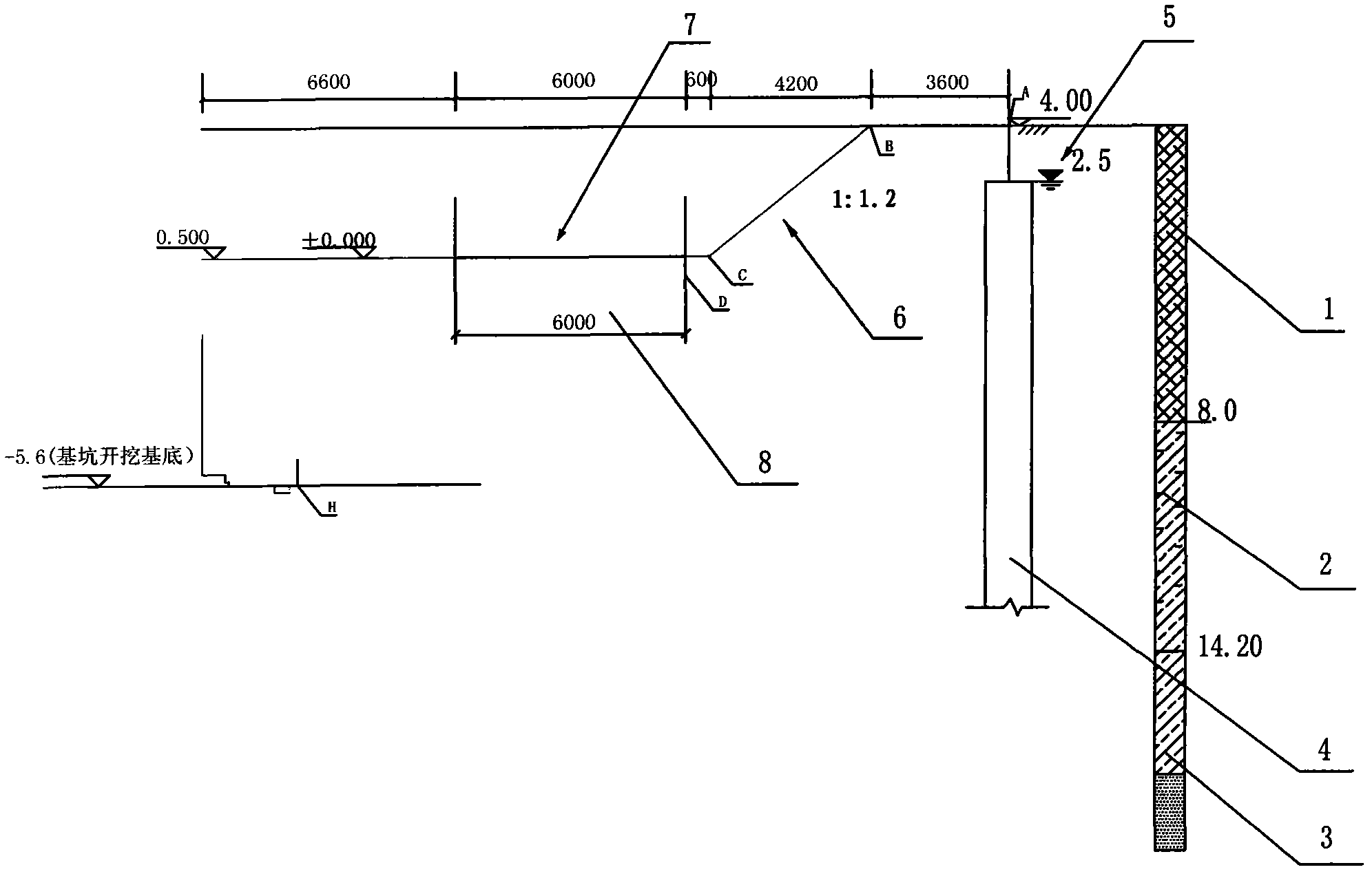 Construction method for foundation pit supporting by dynamic compaction replacement of muddy soil