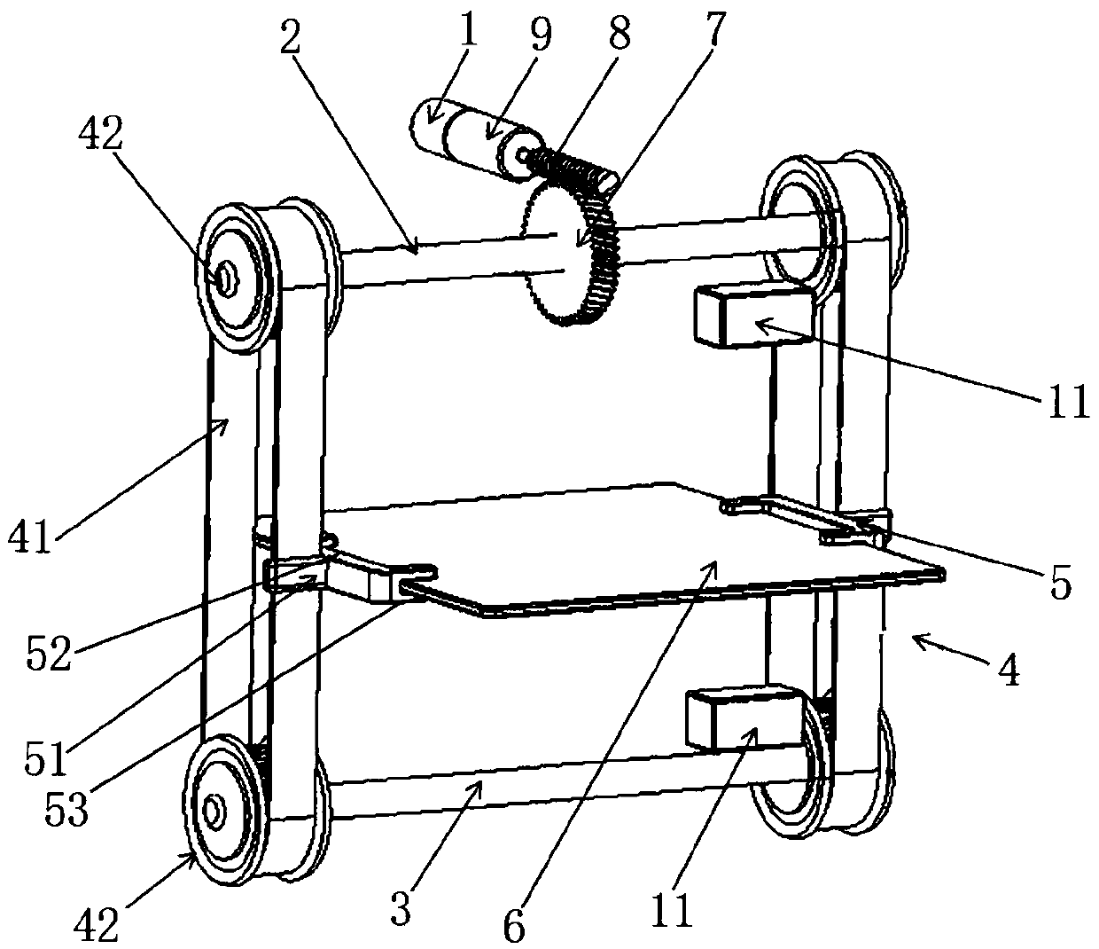 Self-locking lifting device for refrigerator cold storage interval and working method thereof