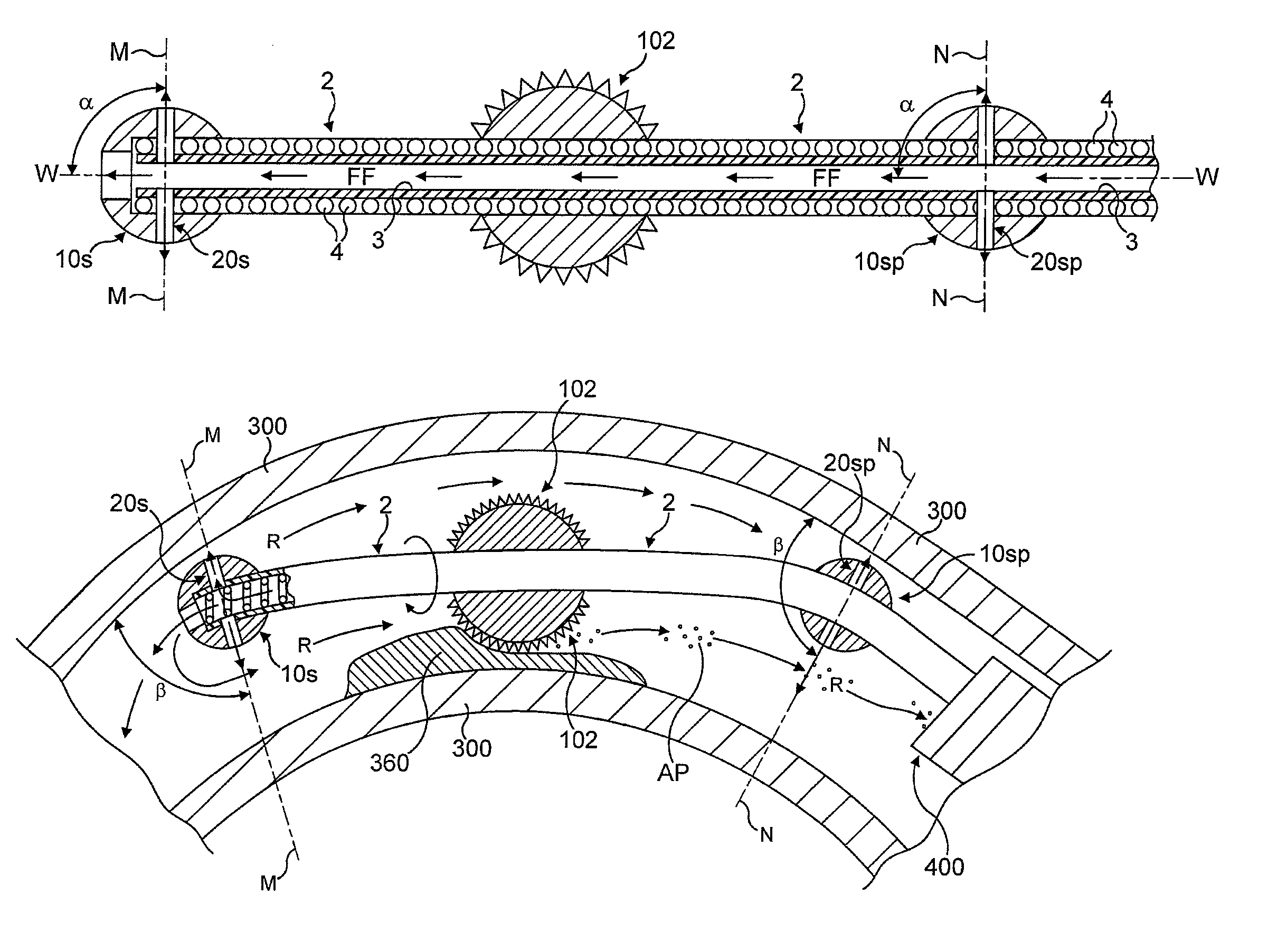 Atherectomy device supported by fluid bearings