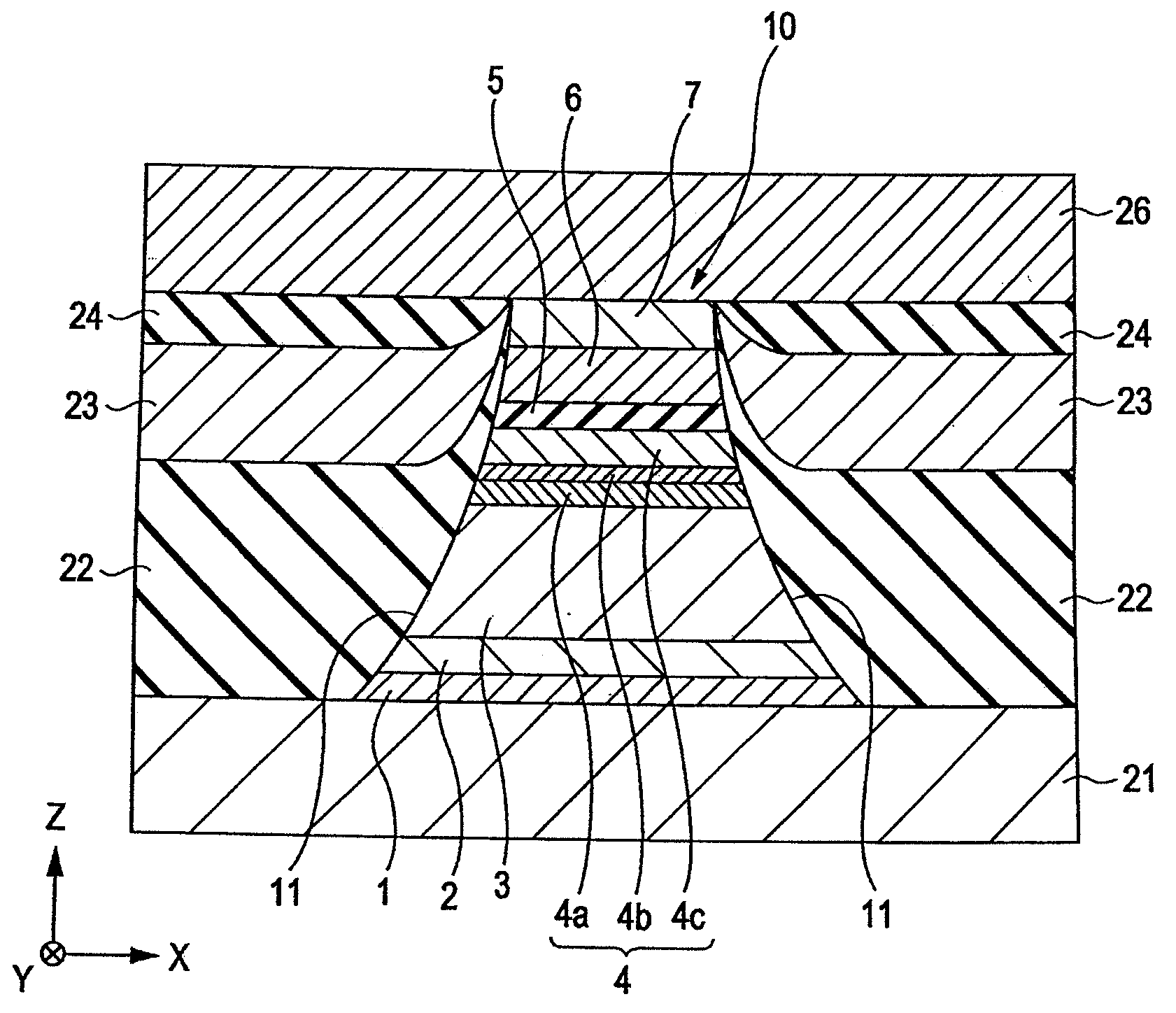 Tunneling magnetic sensing element having free magnetic layer inserted with nonmagnetic metal layers