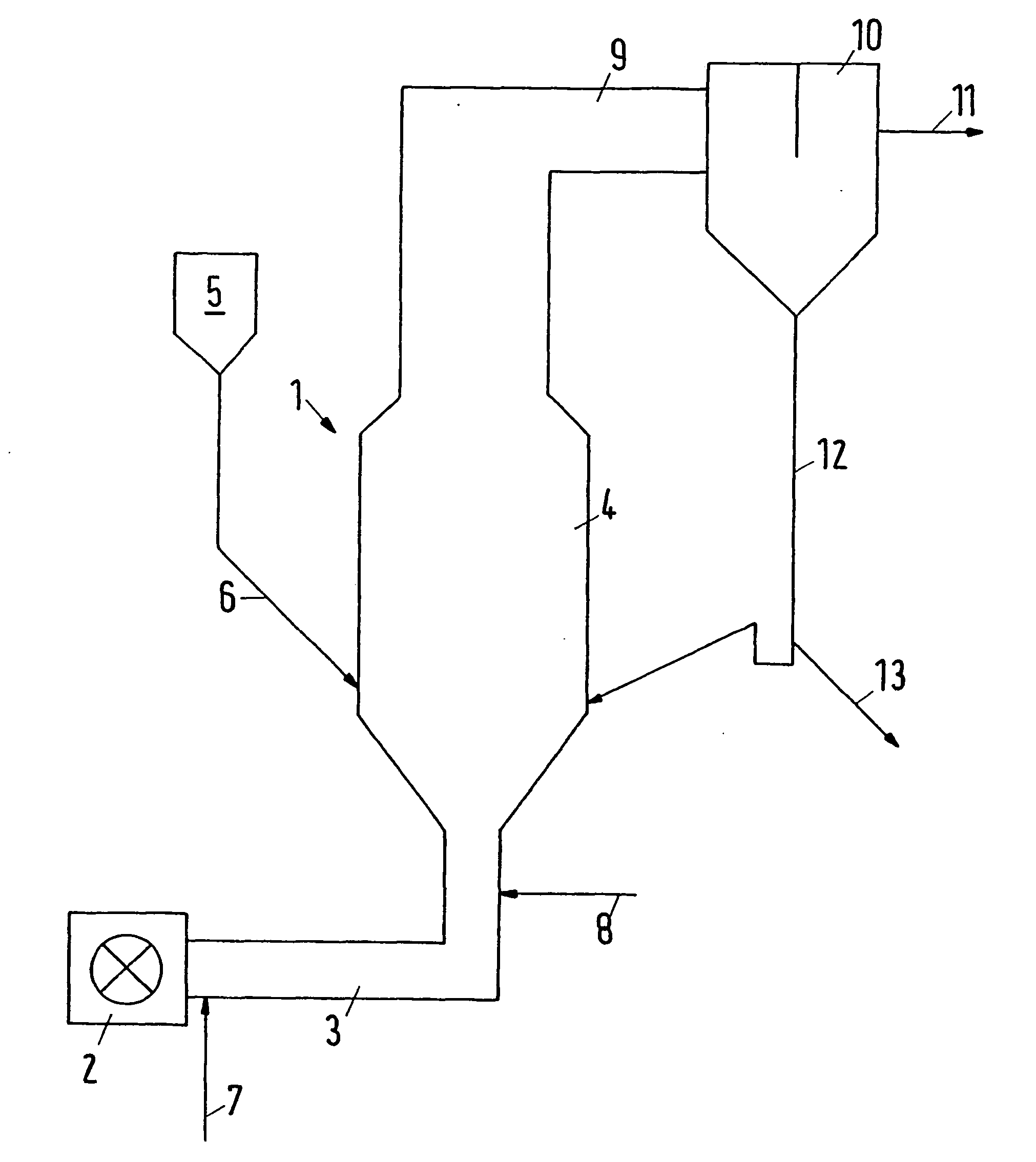 Method and plant for the thermal treatment of granular solids