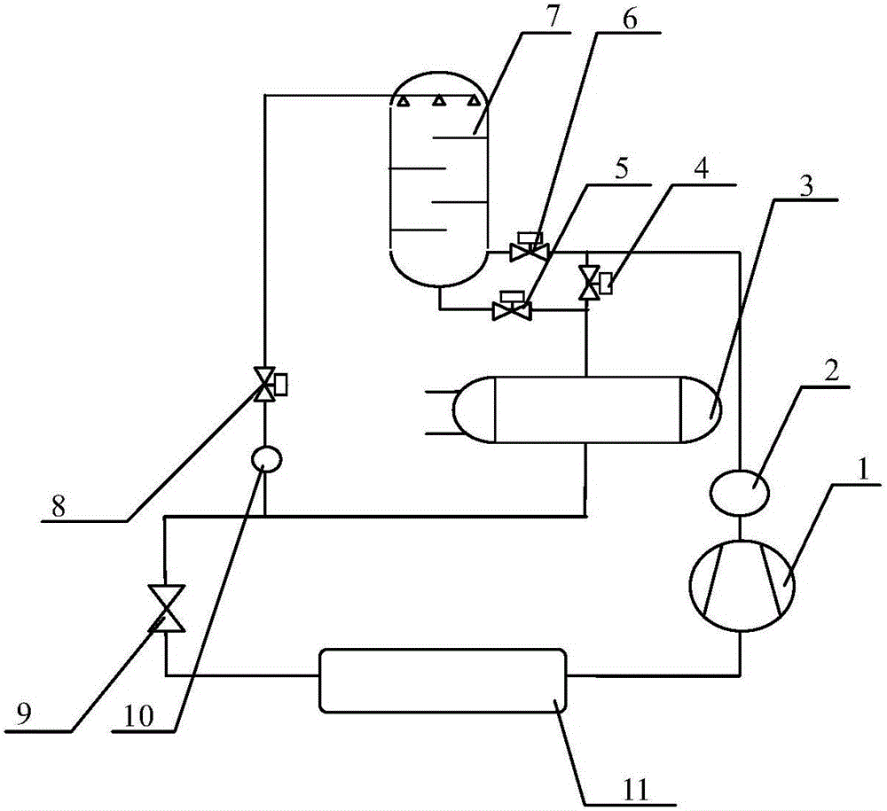 Assistant water cooling refrigerating system with vertical countercurrent direct contact condensation heat exchanger