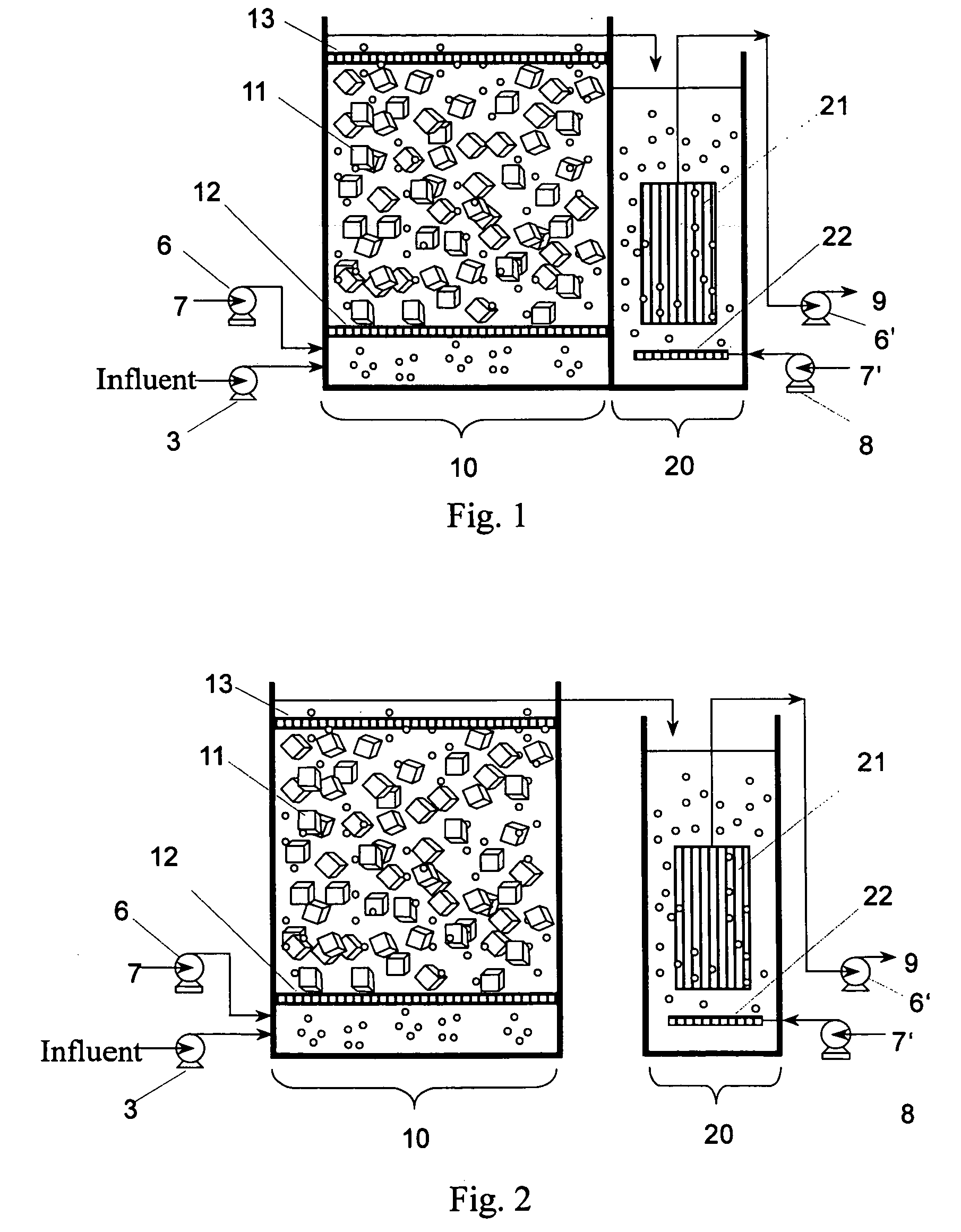 Biological membrane filtration system for water treatment and a water treatment process