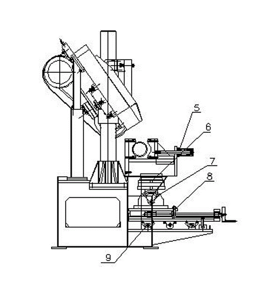 Universal angle sawing horizontal type band sawing machine