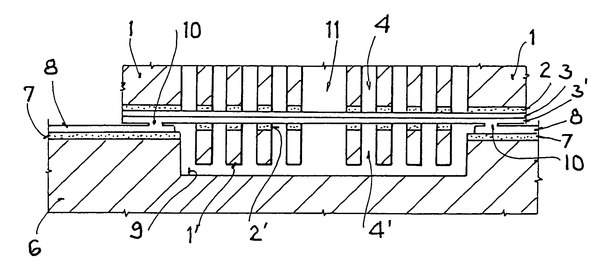 Method for forming a photonic band-gap structure and a device fabricated in accordance with such a method