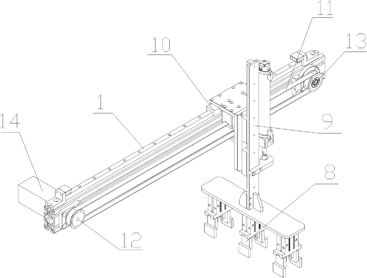 Device for moving electric energy meter between meter case and multi-epitope tooling board