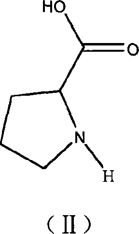 Bronsted acidic compound of containing L- proline radical, preparation method, and application