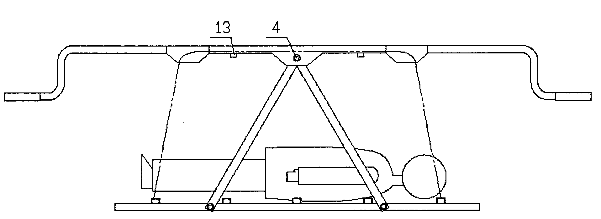 Automatically leveled type multifunctional rescue stretcher