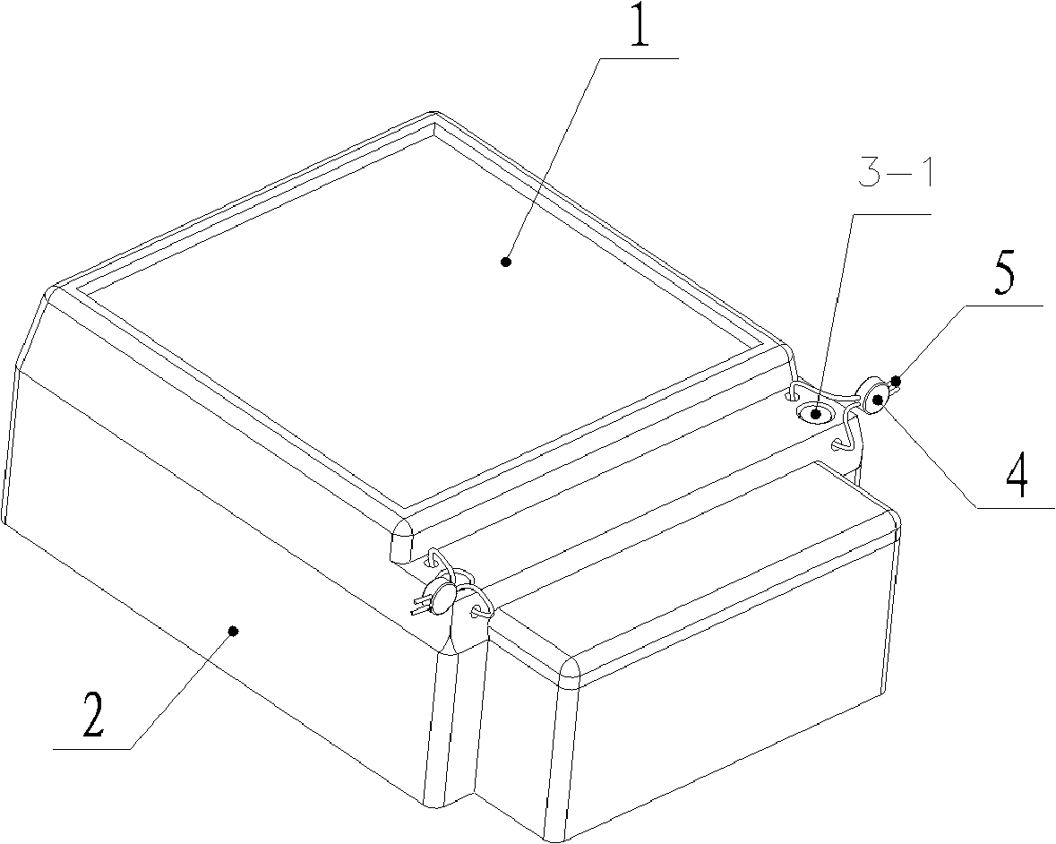 Lead seal structure of electric energy meter