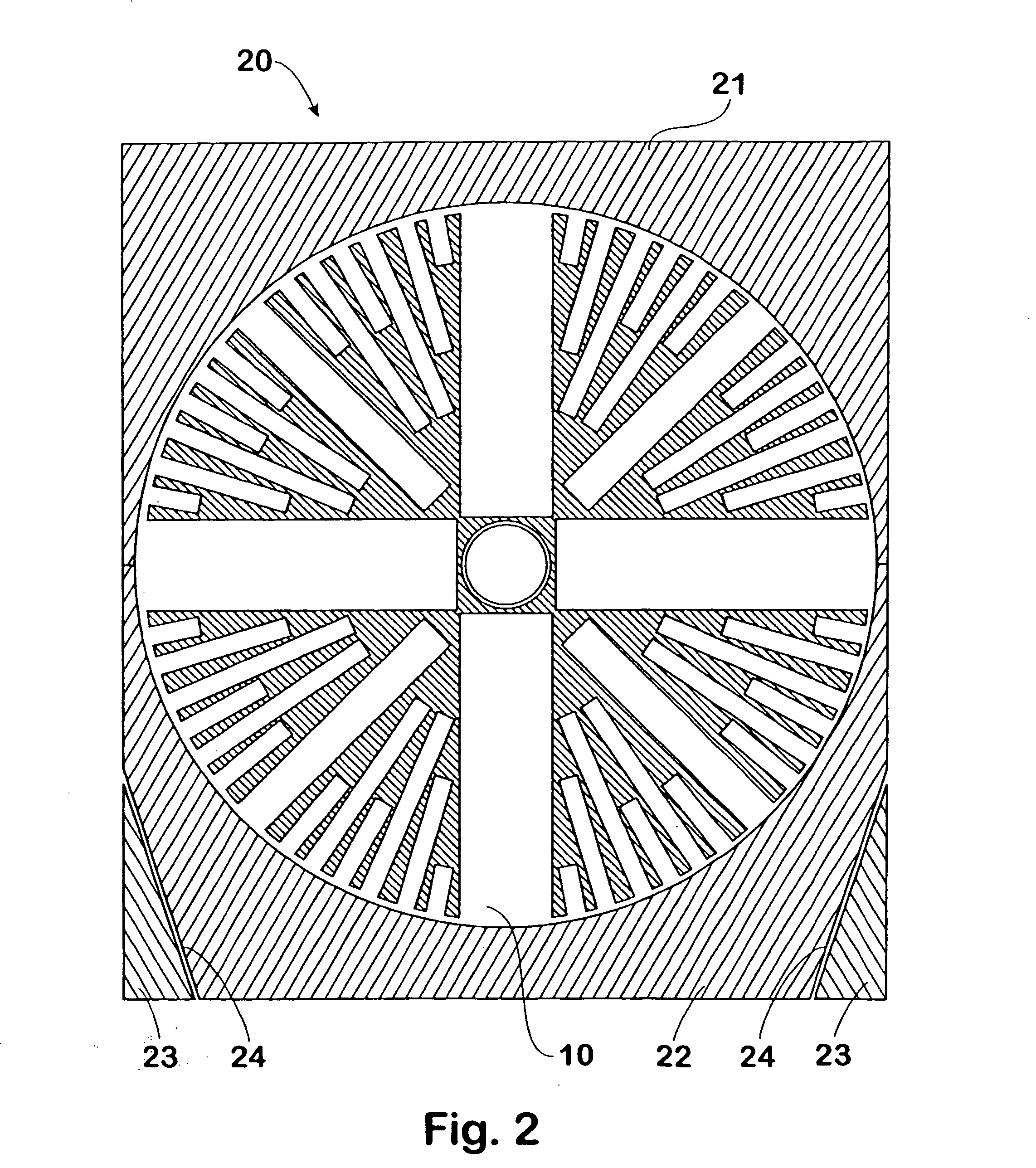 Projectile for radially deploying sub-projectiles