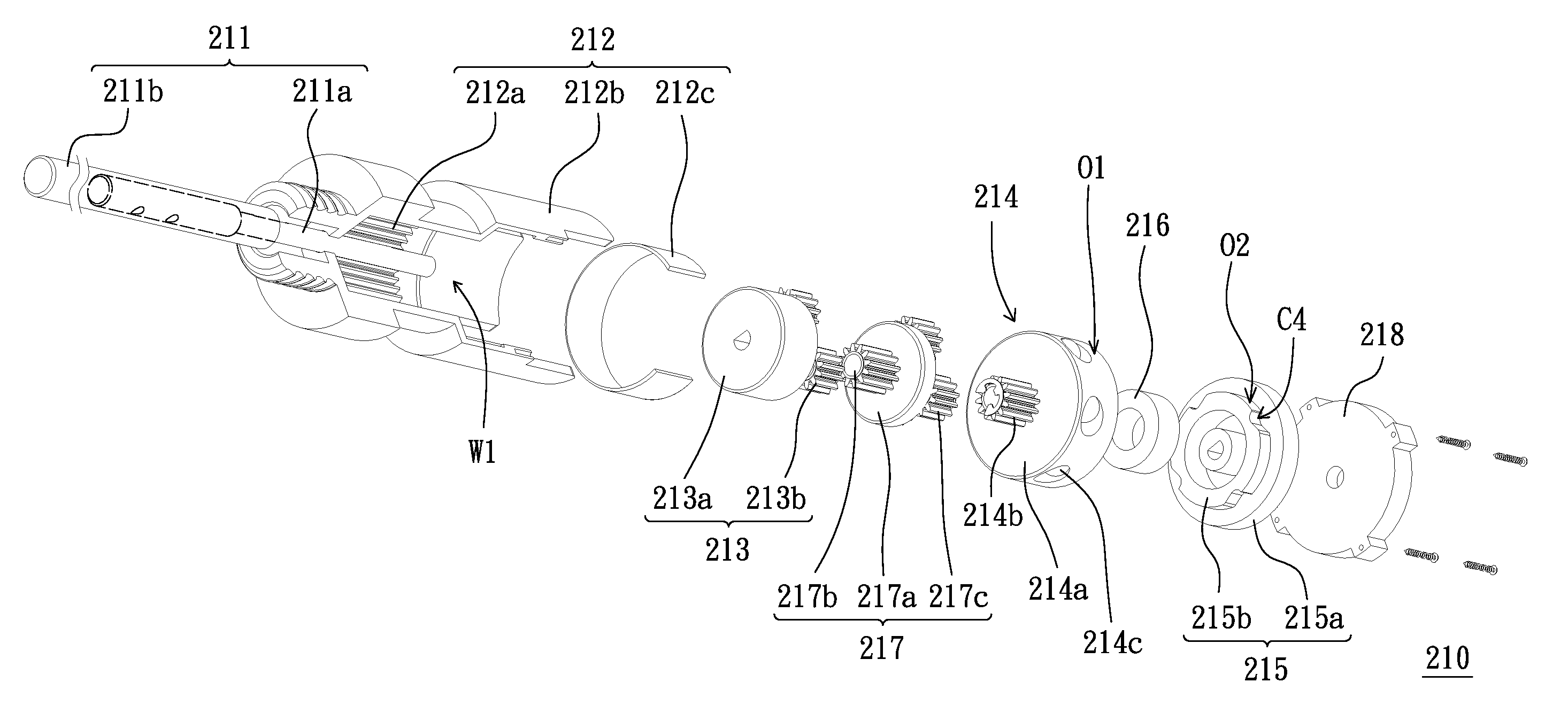 Decelerating Device and Projection Screen Rolling Mechanism