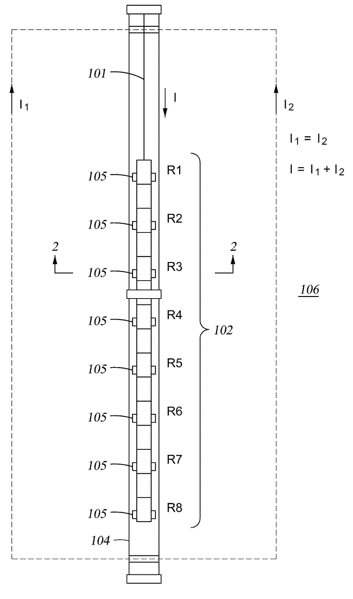 Detecting electrical current in a magnetic structure